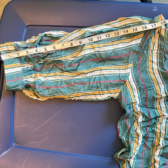 Anthropologie Maeve Striped Brenda Peasant Balloon Sleeve Blouse - Picture 12 of 13